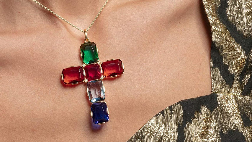 Schmuck T24 Stein Kreuz