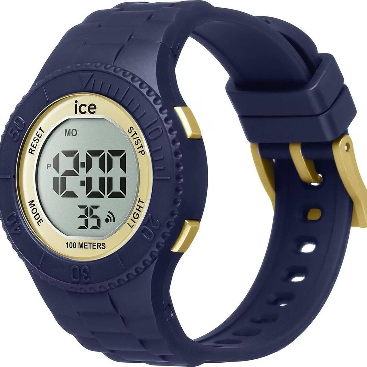 Ice-Watch Digitaluhr Damen ICE digit Dark blue gold Small dunkelblau gold 021618
