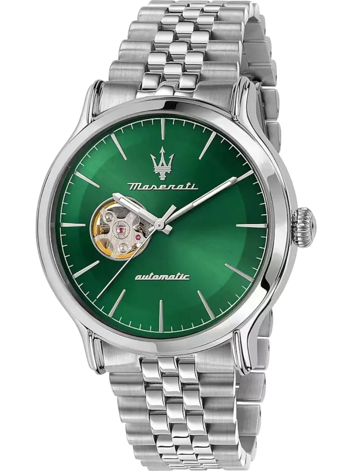 Maserati Automatikuhr Epoca Herren Uhr Silber Grün R8823118019