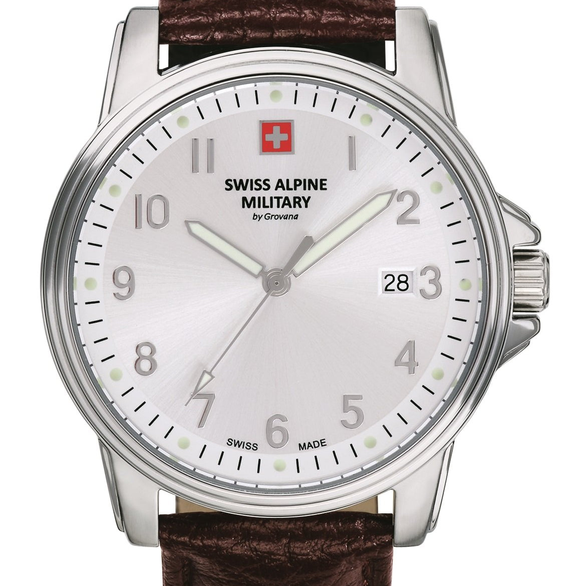 Swiss Alpine Military Herren Armbanduhr 40 mm Armband Leder 7011.1532