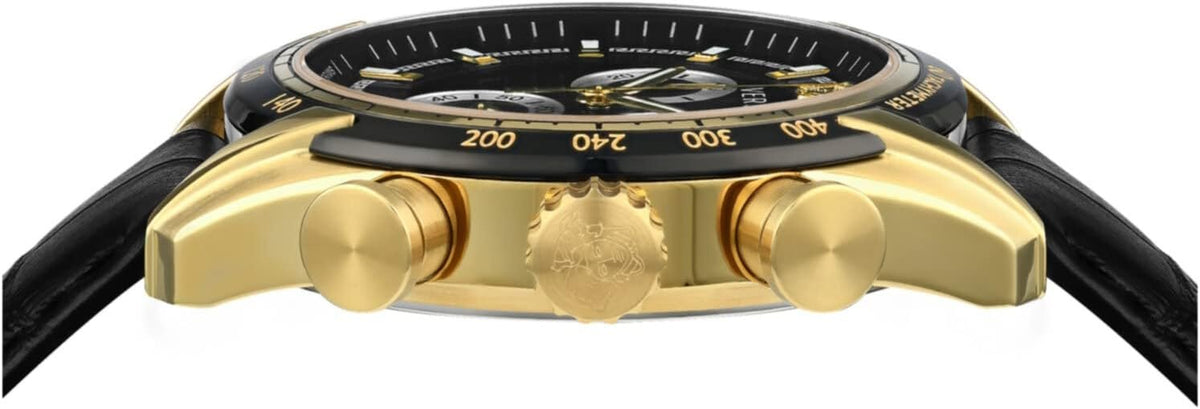 Versace Herren Chronograph V-Ray Chrono Gold Schwarz VE2I00921