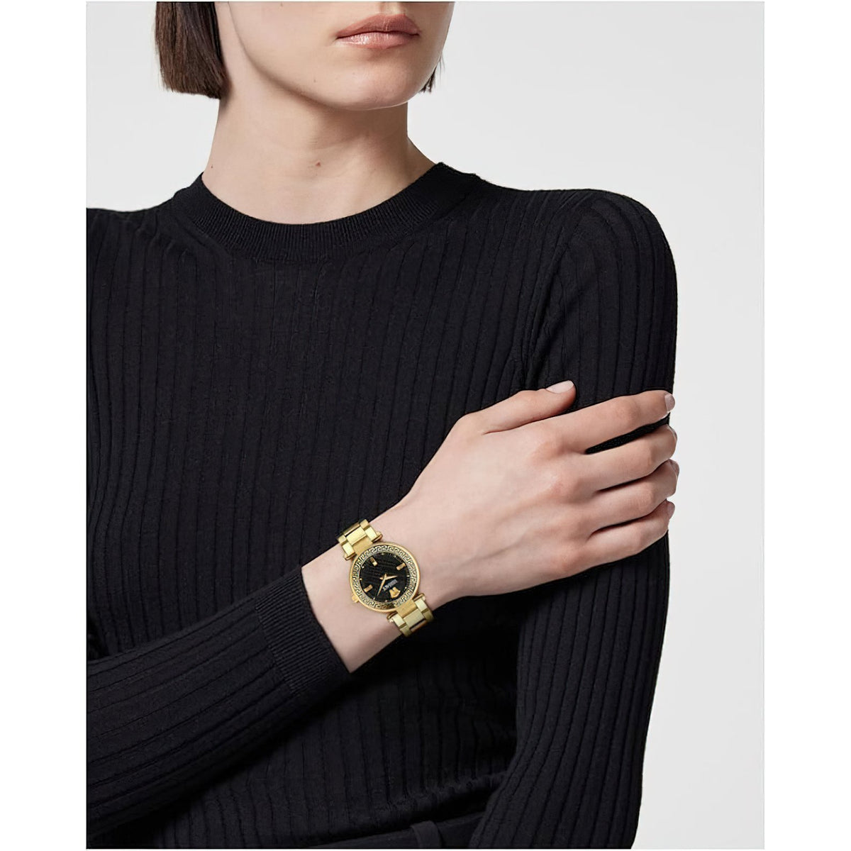 Versace Armbanduhr Damen Reve VE8B00624 Gold/Schwarz
