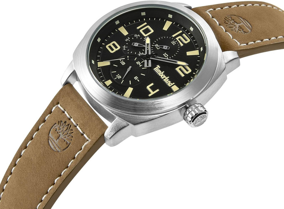 Timberland Analoguhr Herren Brantford-Z Silberfarben Schwarz Braun TDWGF9001702