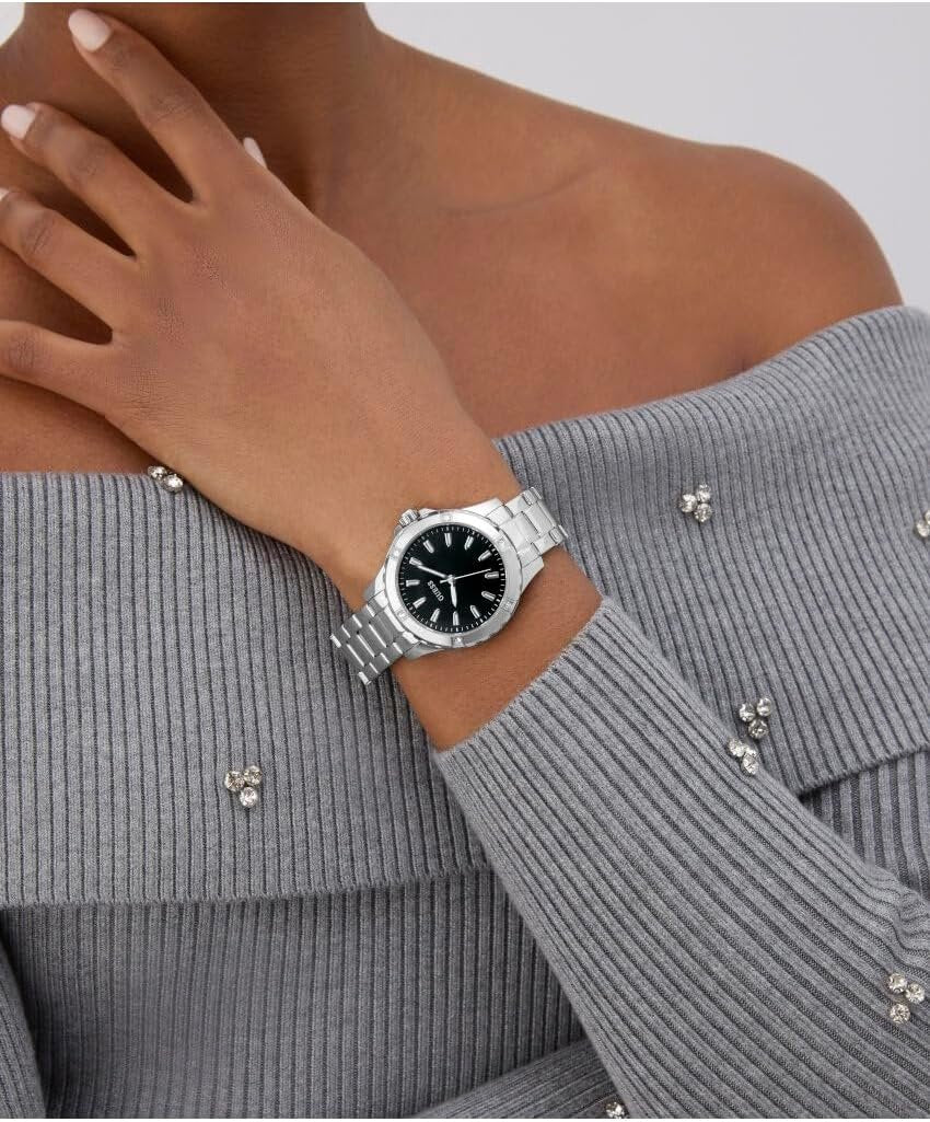 GUESS Uhr Damen Ladies Silver Tone Analog Watch Silber GW0948L1