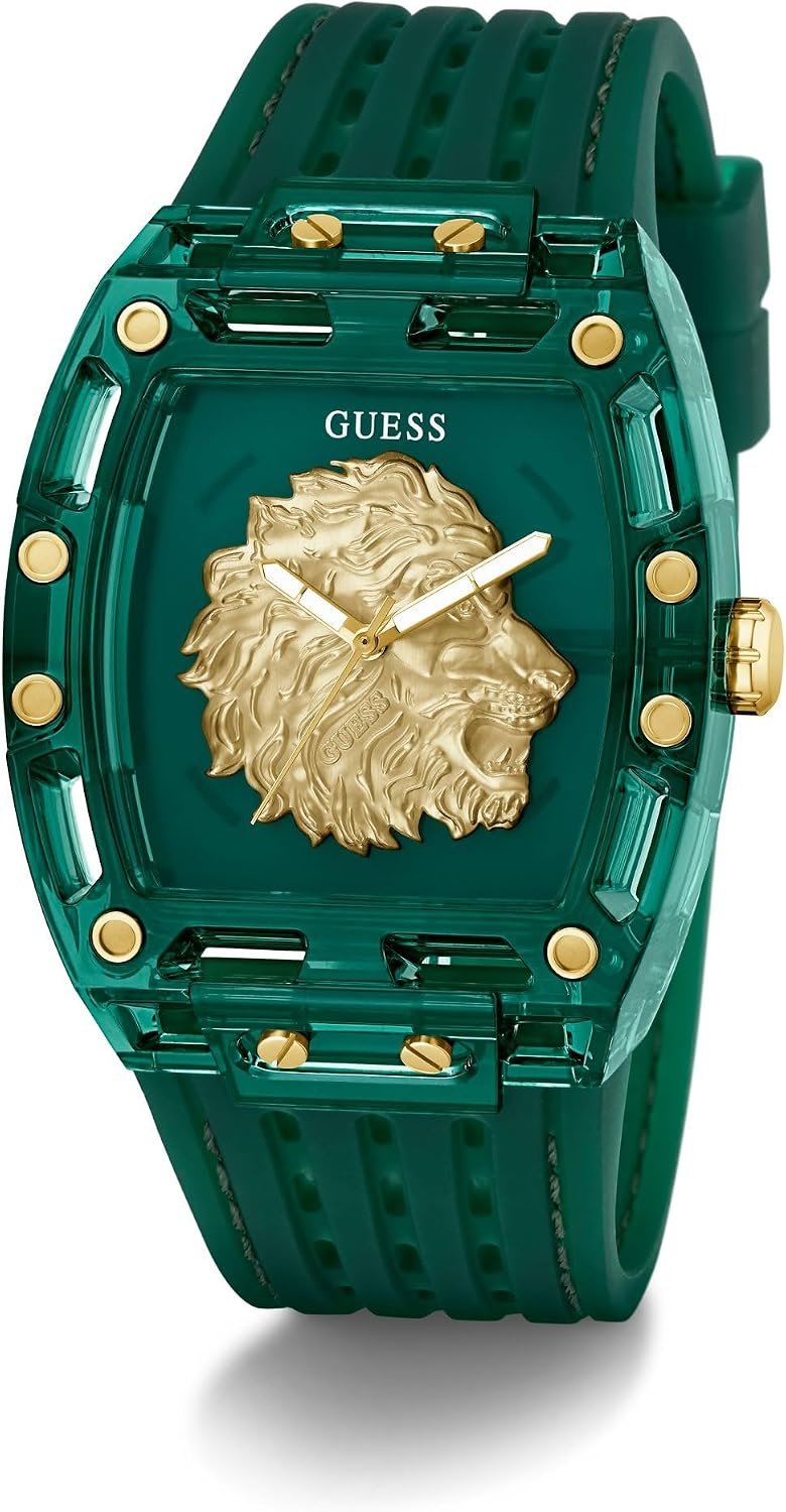 Guess Analoguhr Herren Phoenix Grün Transparent GW0959G2