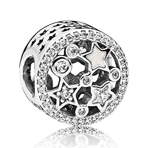 PANDORA -Glanzvolle Sterne Charm 796373CZ, Silber (Weiß)