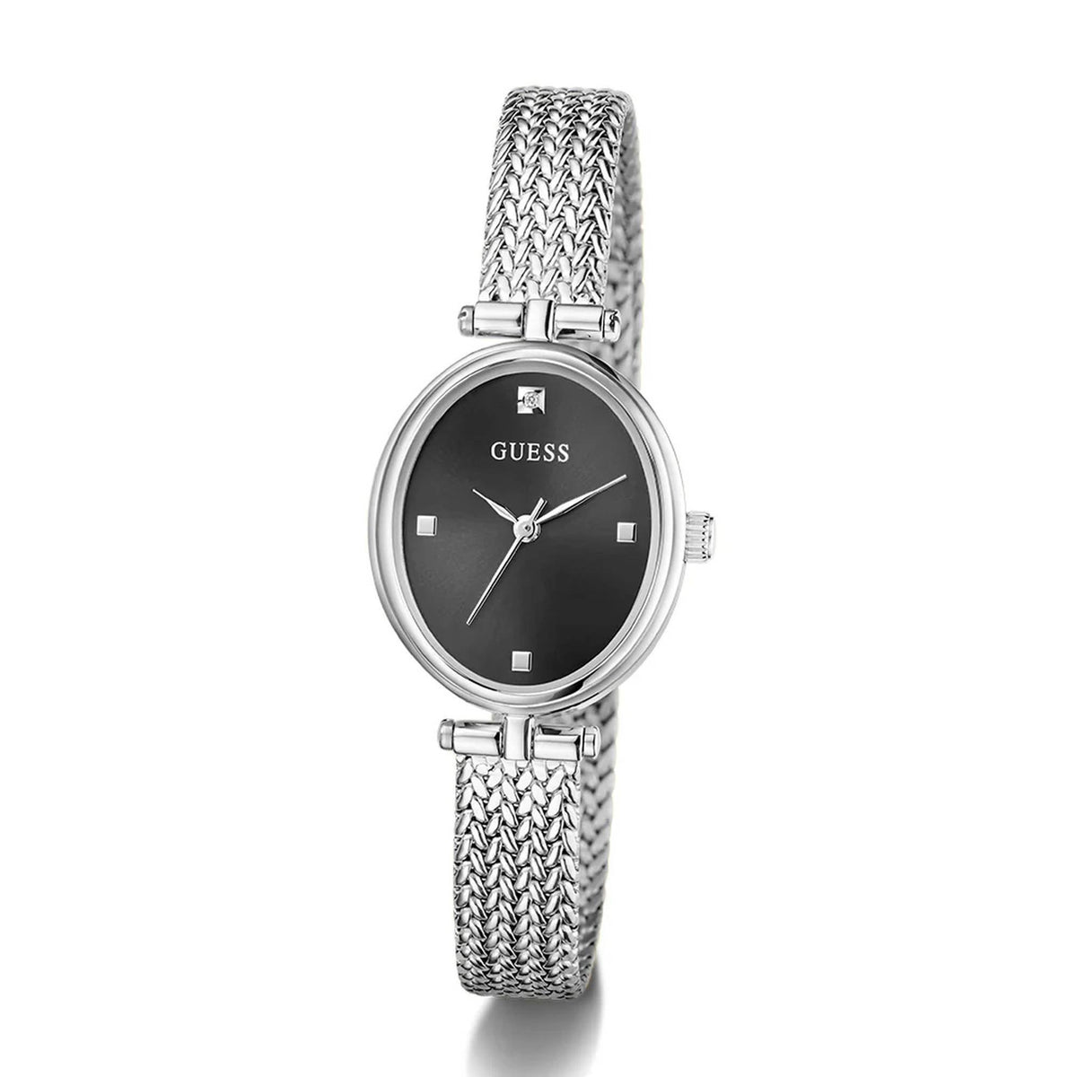 GUESS Damen Armbanduhr Ladies Ruby Silver Tone Analog Watch Silber GW0935L1