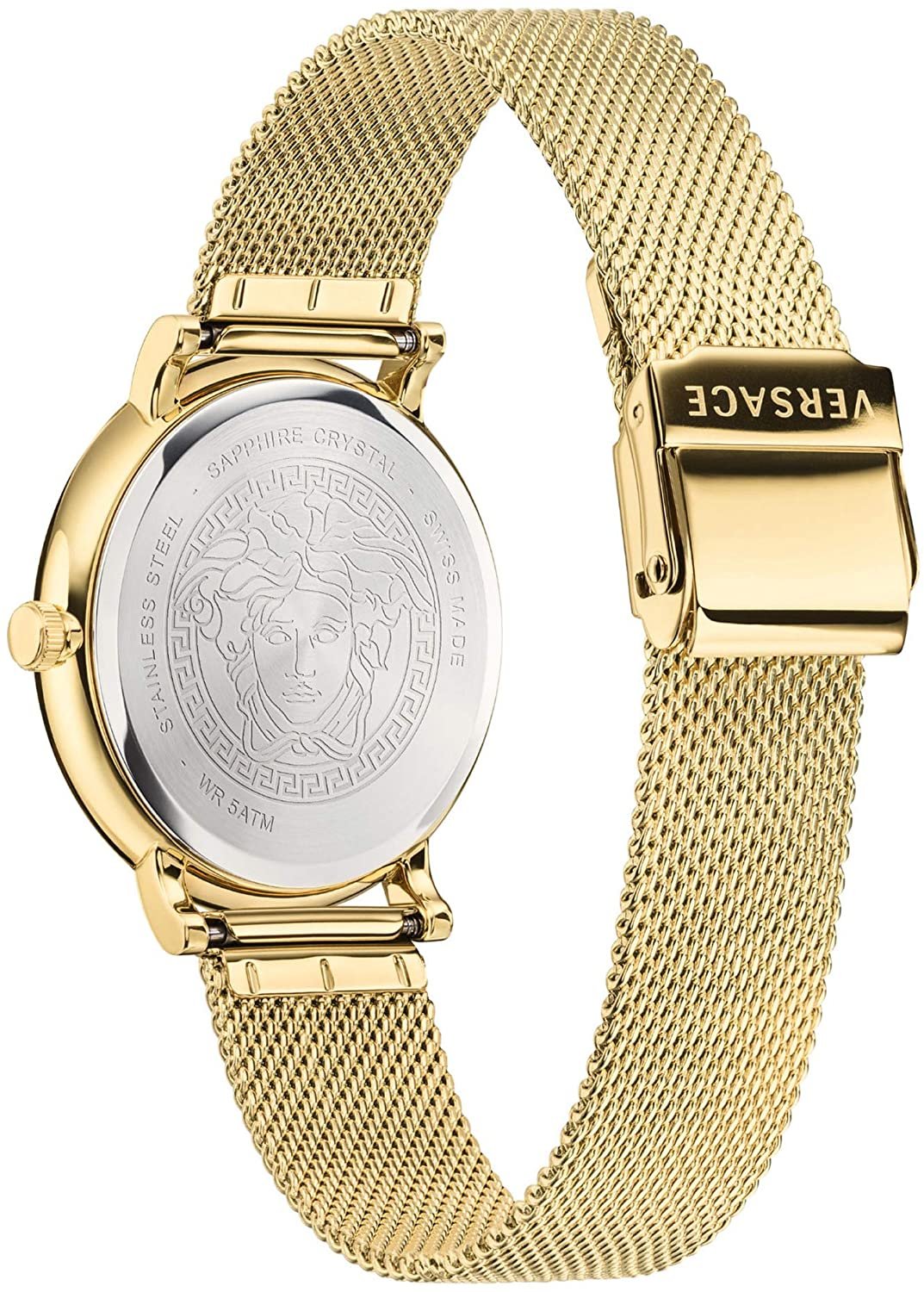 Versace Herren-Armbanduhr V-Circle Manifesto Edition Schweizer Quarz Edelstahl VBQ070017