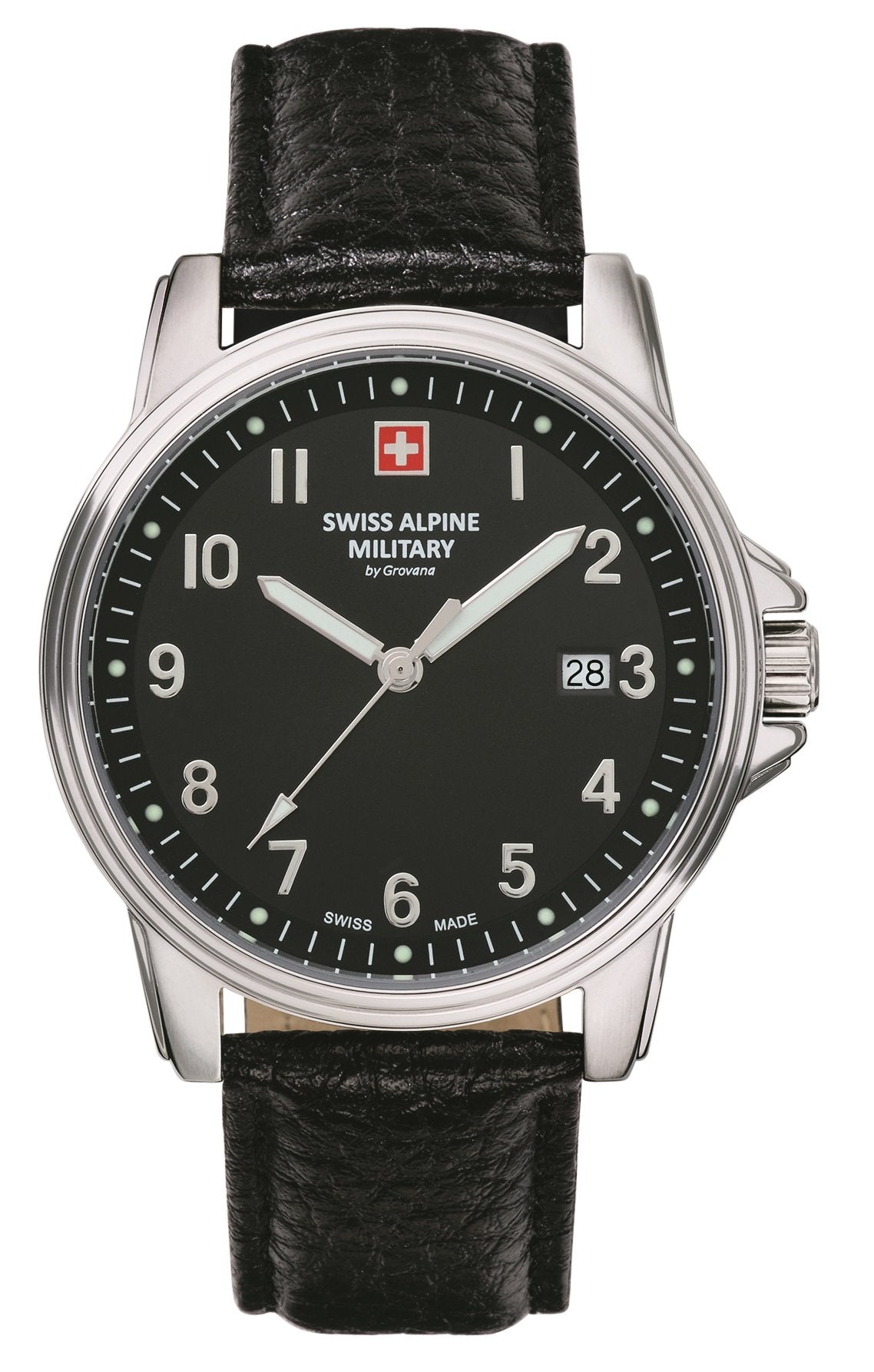 Swiss Alpine Military Herren Armbanduhr 40 mm Armband Leder 7011.1537