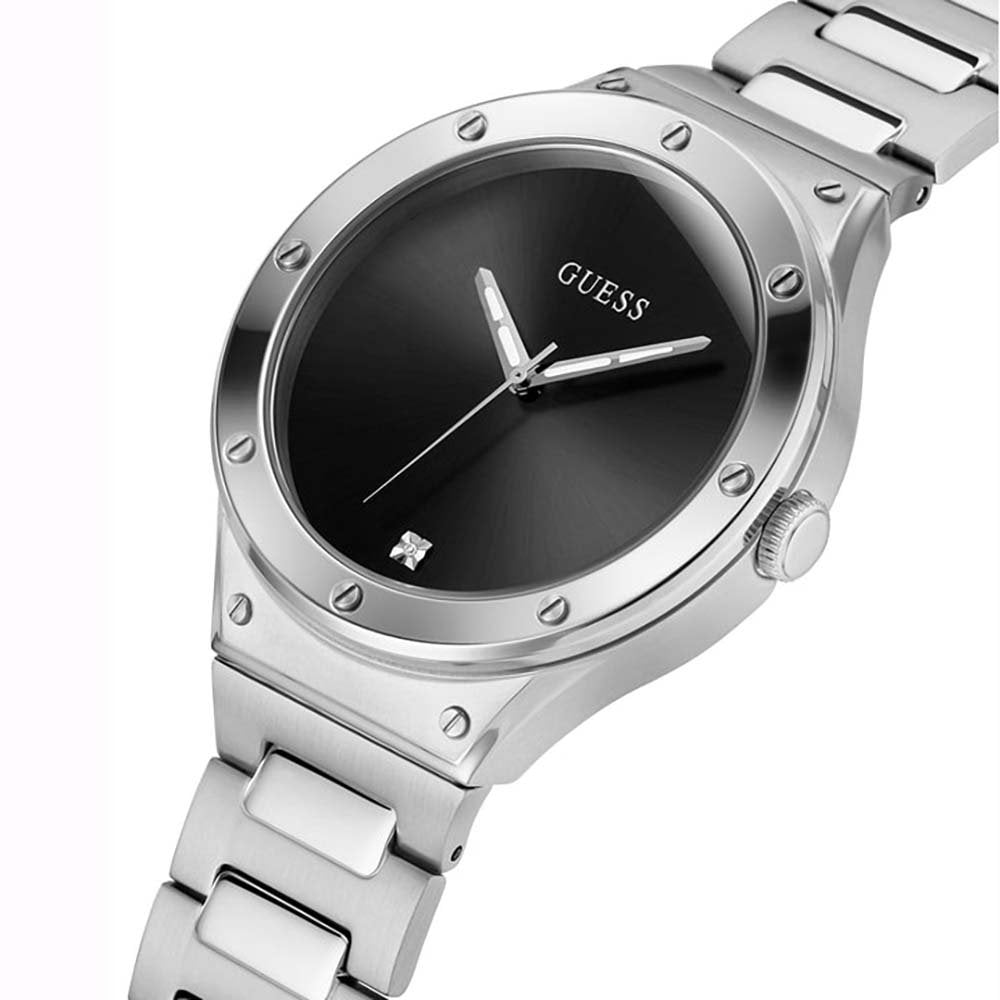 Guess Herren Armbanduhr Scope silber 44 mm GW0427G1