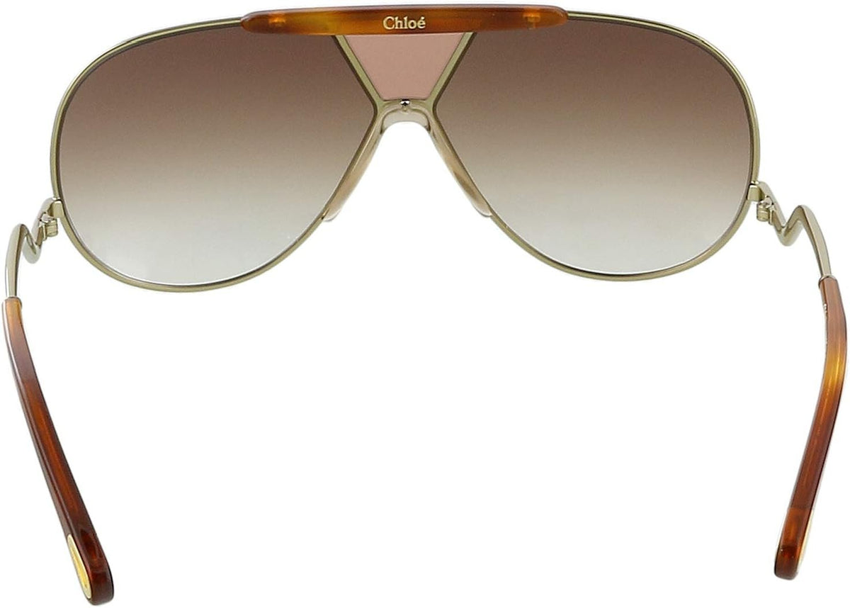 Chloe CE154S Metall-Sonnenbrille Havana/Brown Unisex Erwachsene Mehrfarbig, Standard