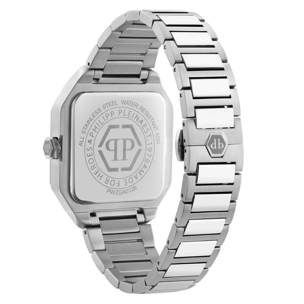 Philipp Plein Damenuhr Plein Edge Silberfarben, Rosa PWZGA0126