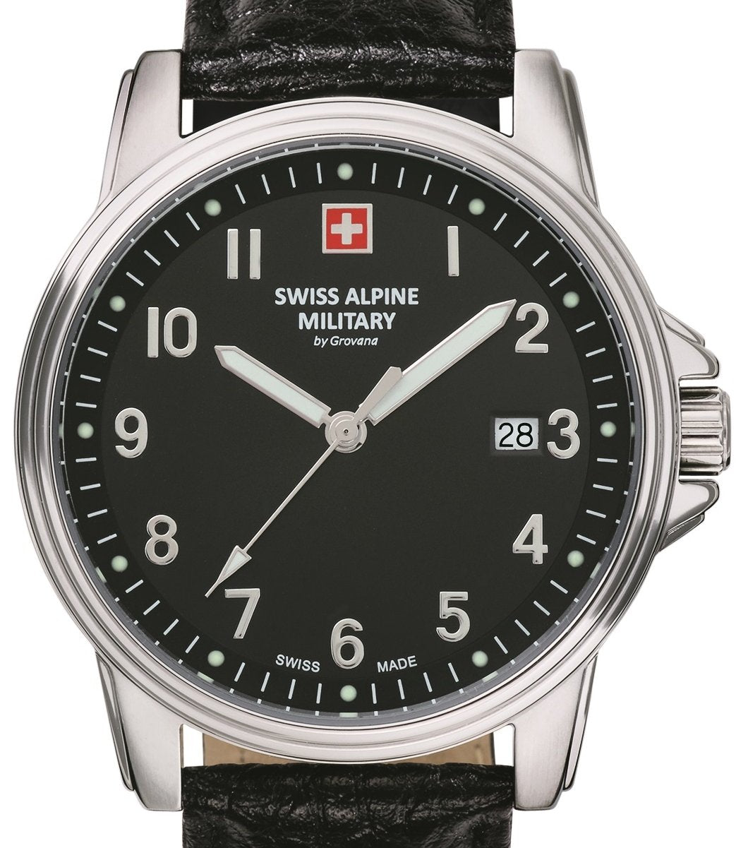 Swiss Alpine Military Herren Armbanduhr 40 mm Armband Leder 7011.1537