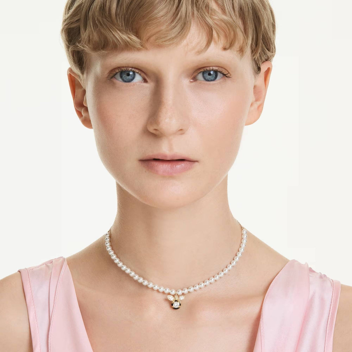 Swarovski Halskette Damen Idyllia Biene Weiß 5742677