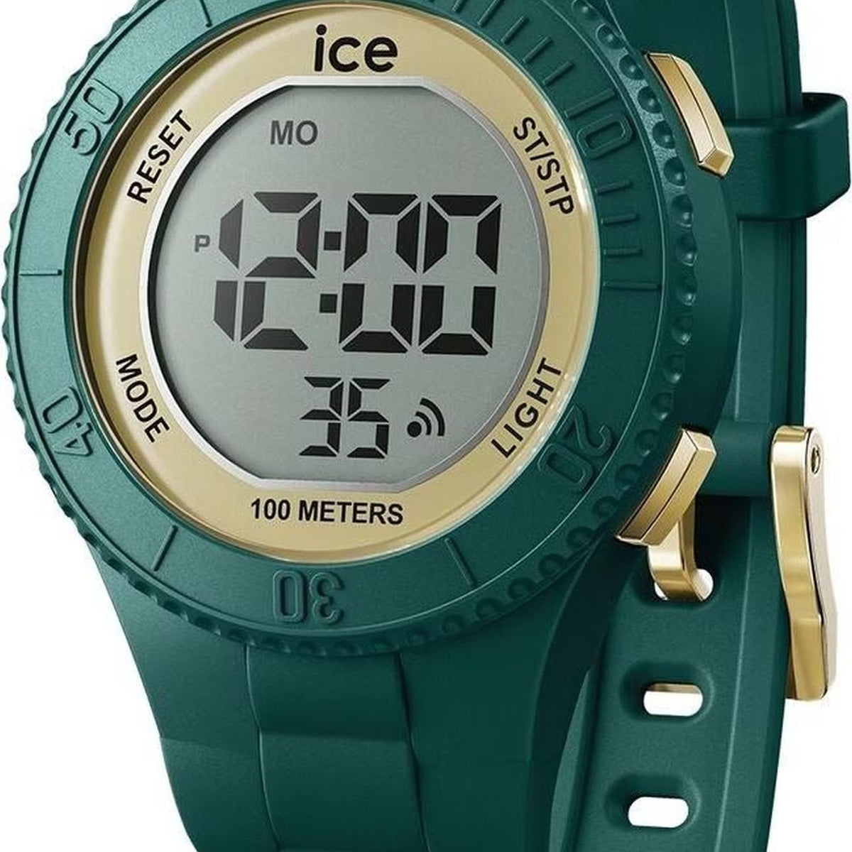 Ice-Watch Digitaluhr Damen ICE digit Verdigris Gold Small grün gold 021619