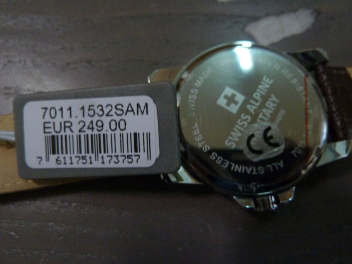 Swiss Alpine Military Herren Armbanduhr 40 mm Armband Leder 7011.1532