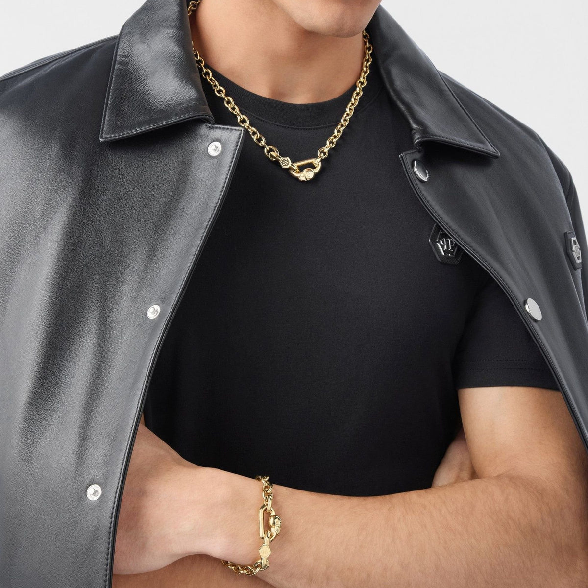 Philipp Plein Armband Herren GENT EDGE IP Yellow Gold PJPEA21BU