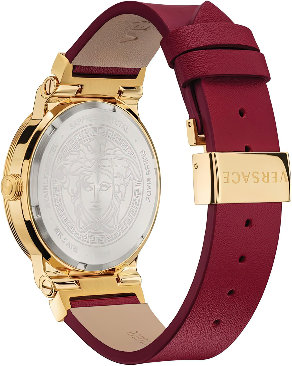 Versace Damen Armbanduhr Greca Logo VEVH00420 Rot