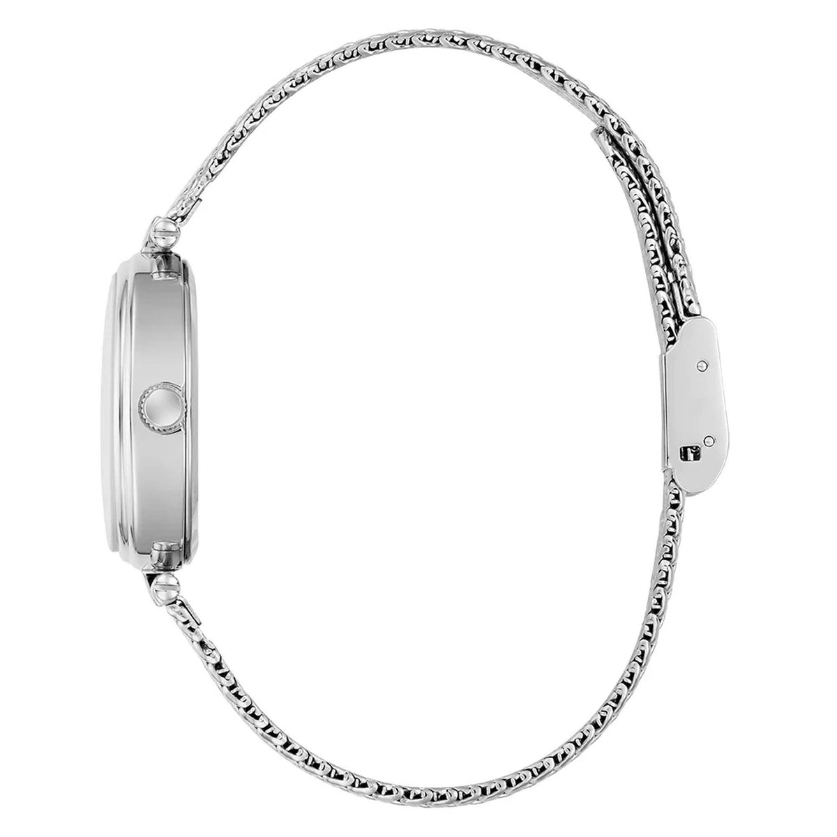 GUESS Damen Armbanduhr Ladies Ruby Silver Tone Analog Watch Silber GW0935L1