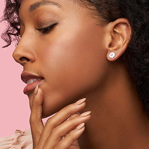 Pandora Ohrstecker Radiant Bloom Magnolie Sterling Silber, Cubic Zirkonia, Emaille 290739PCZ