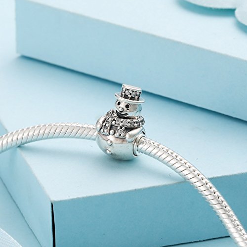 Pandora Perle Charme Silber Frau 792001CZ Schneemann
