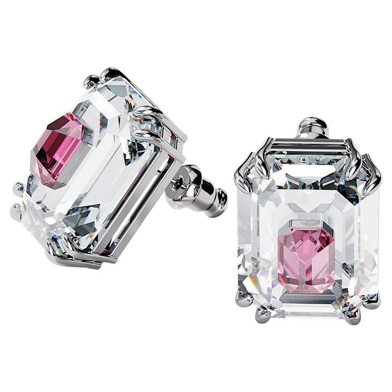 Swarovski Damen Ohrringe Chroma Ohrstecker Oktagon-Schliff, Rosa, Rhodiniert 5600627