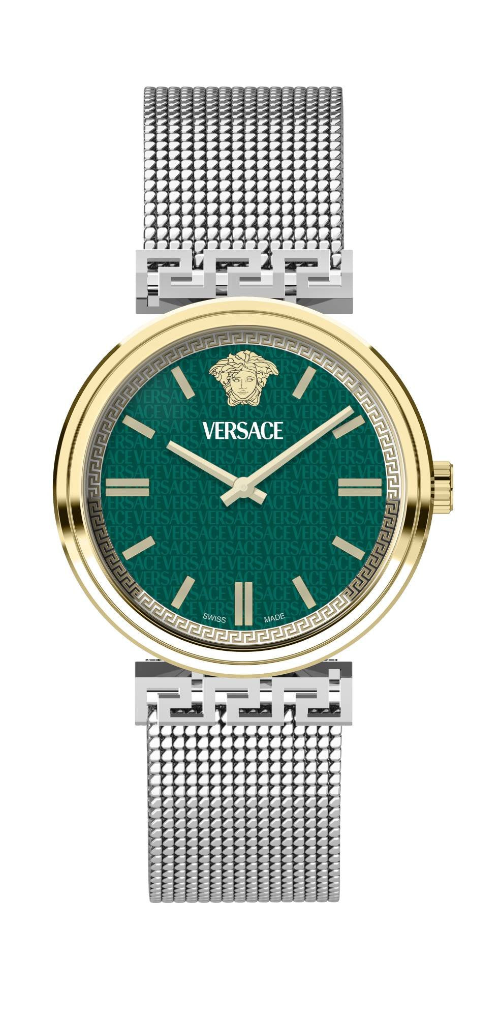 Versace Damen Uhr MYTHOS VETCA Silber Grün VETCA0524
