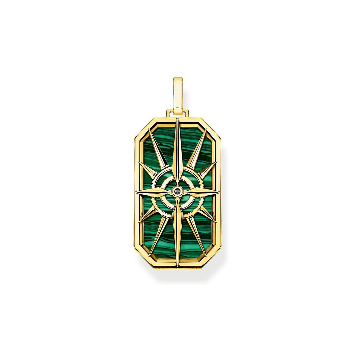 Thomas Sabo Anhänger Unisex Compass Star Grün PE869‑140‑6
