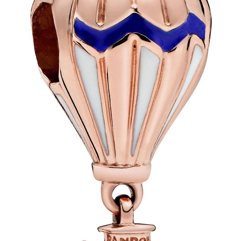 Pandora Charm Damen Heißluftballon Roségold Blau Weiß 788055ENMX
