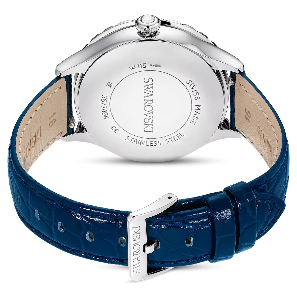 Swarovski Armbanduhr Damen Octea Moon blau Leder 5677494