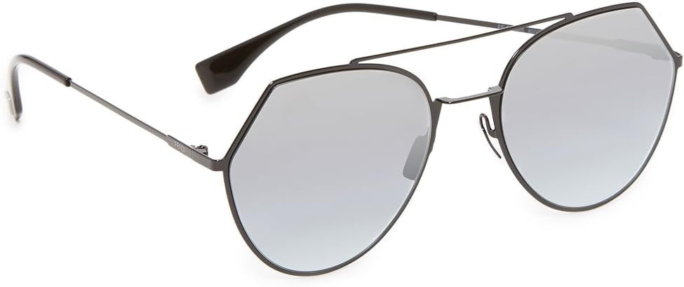 FENDI Damen FF 0194/S GO 807 55 Sonnenbrille, Schwarz (Black/Grey)