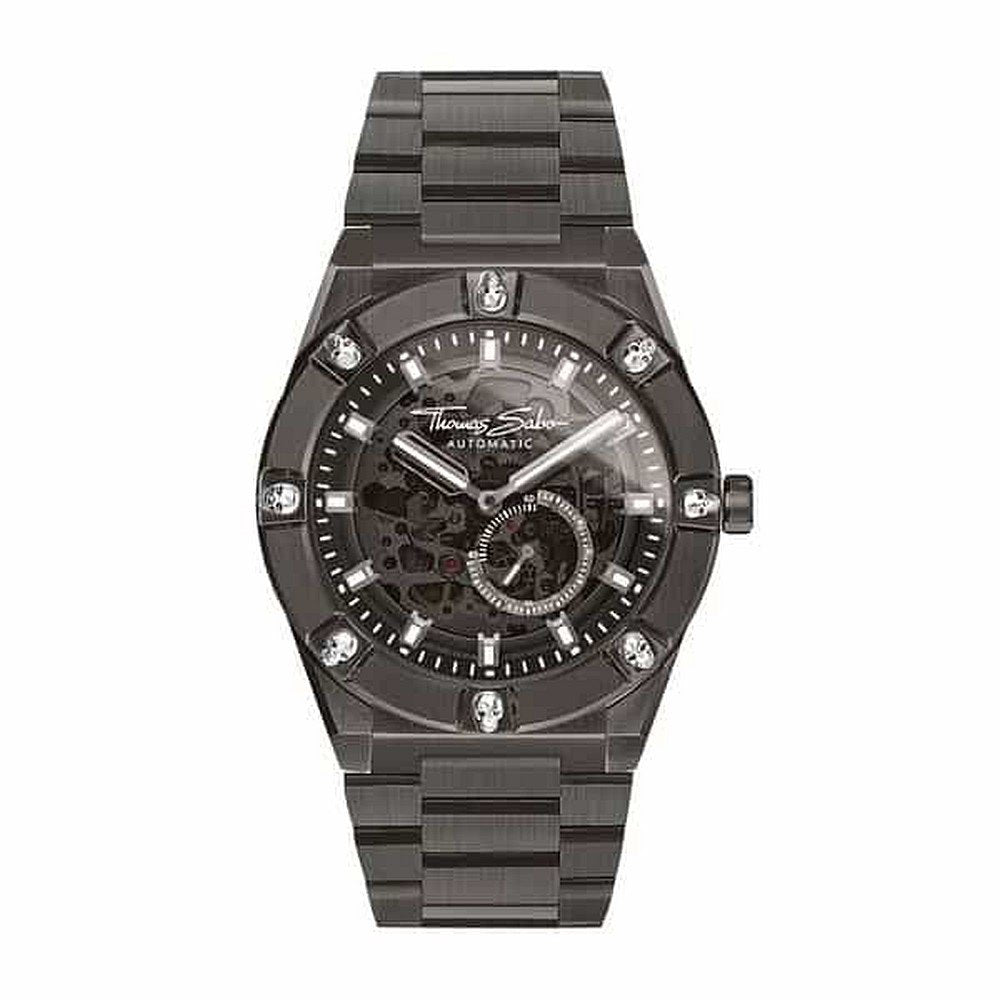 Thomas Sabo Armbanduhr Herren Rebel at Heart Rebel Automatic Schwarz WA0336-202-217-44 MM