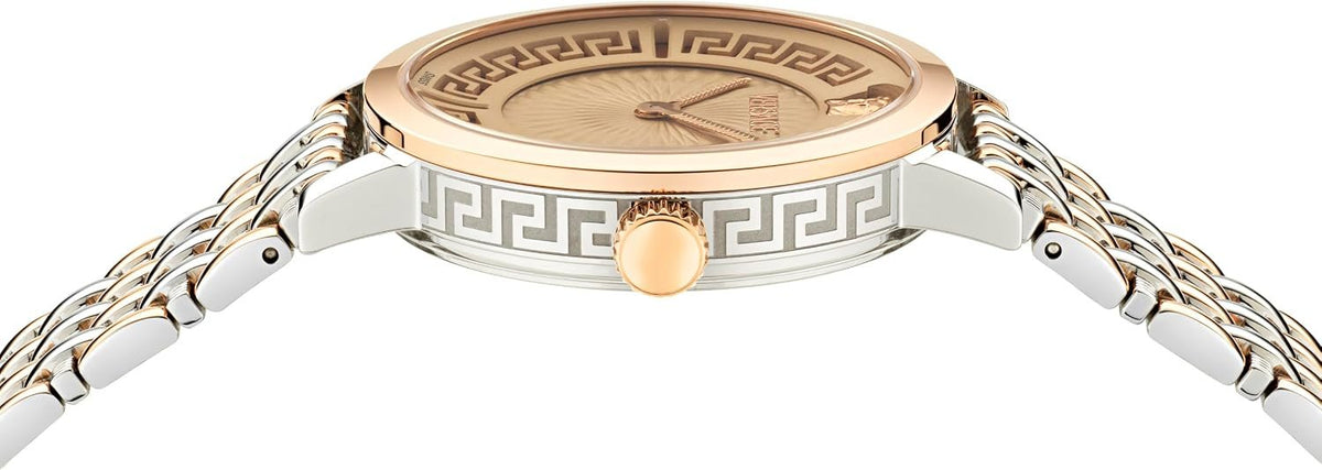 Versace Damen Analog Quarz Armbanduhr Greca Fortuna