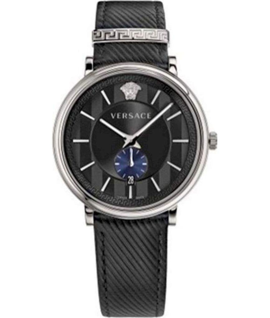 VERSACE Herren Armbanduhr V CIRCLE Lederarmband schwarz VEBQ009 18