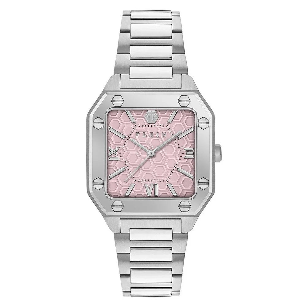 Philipp Plein Damenuhr Plein Edge Silberfarben, Rosa PWZGA0126