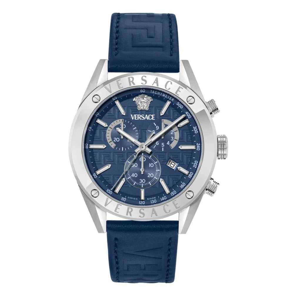 Versace Uhr Herren Chronograph Athletics Chrono Blau/Silber VEKJA0125
