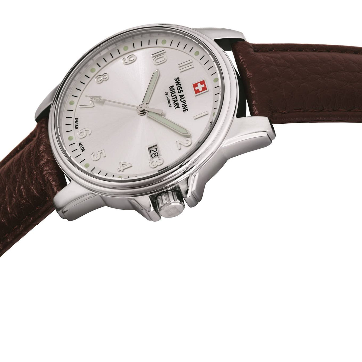 Swiss Alpine Military Herren Armbanduhr 40 mm Armband Leder 7011.1532