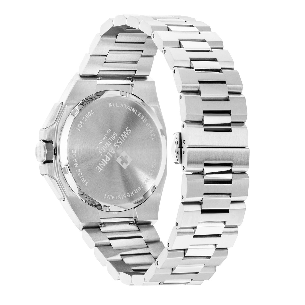 Swiss Alpine Military Herren Armbanduhr Chronograph 42 mm Avenger silber 7005.9137