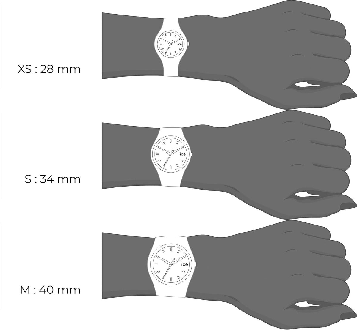 Ice-Watch - ICE glitter Black Numbers - Schwarze Damenuhr mit Silikonarmband - 015347 (Extra small)