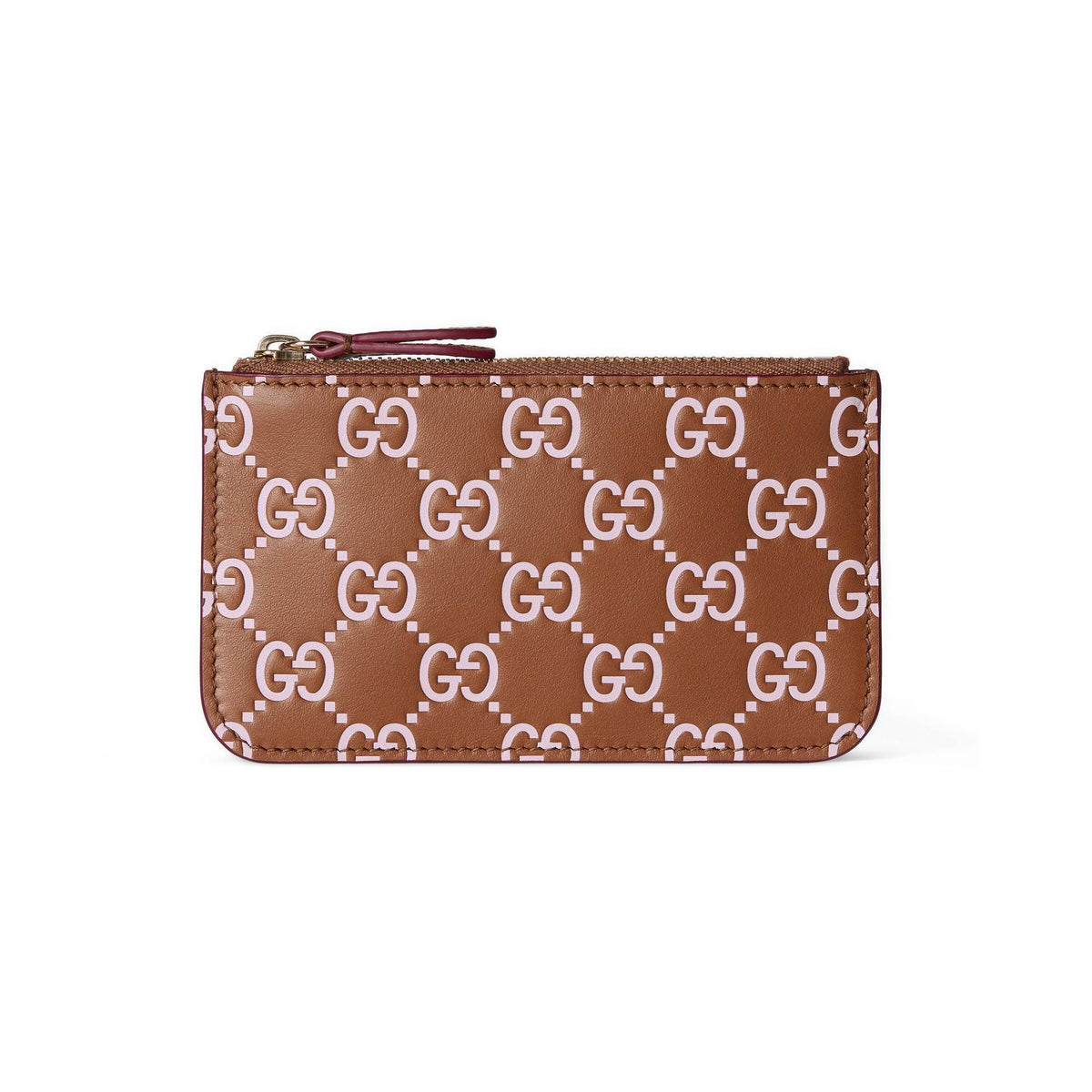 Gucci Schlüsselmäppchen Unisex GG Emblem Key Pouch Brown/Pink 847205-AAFNA-8849