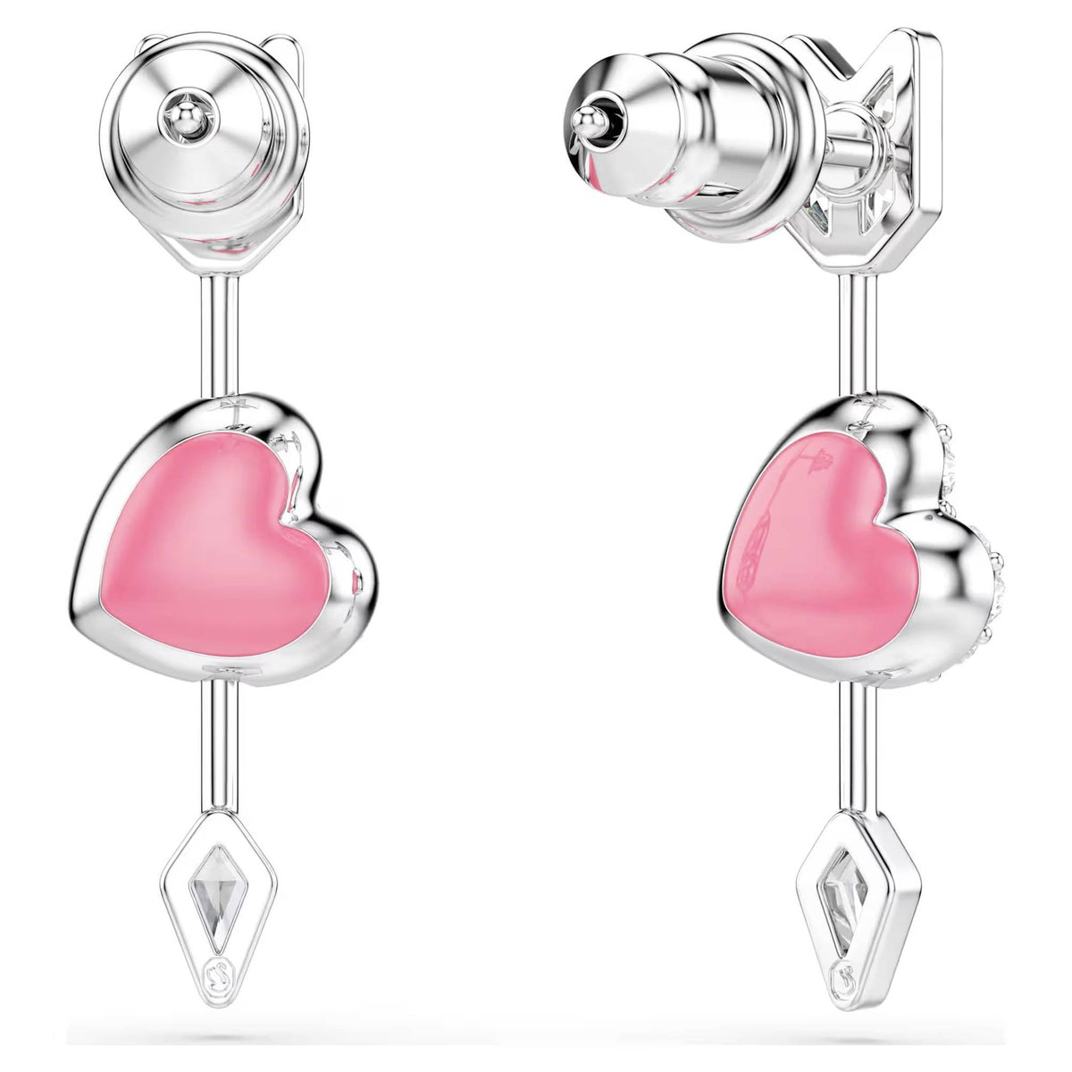 Swarovski Ohrhänger Damen Idyllia Herz mit Pfeil Weiß Rhodiniert 5749602