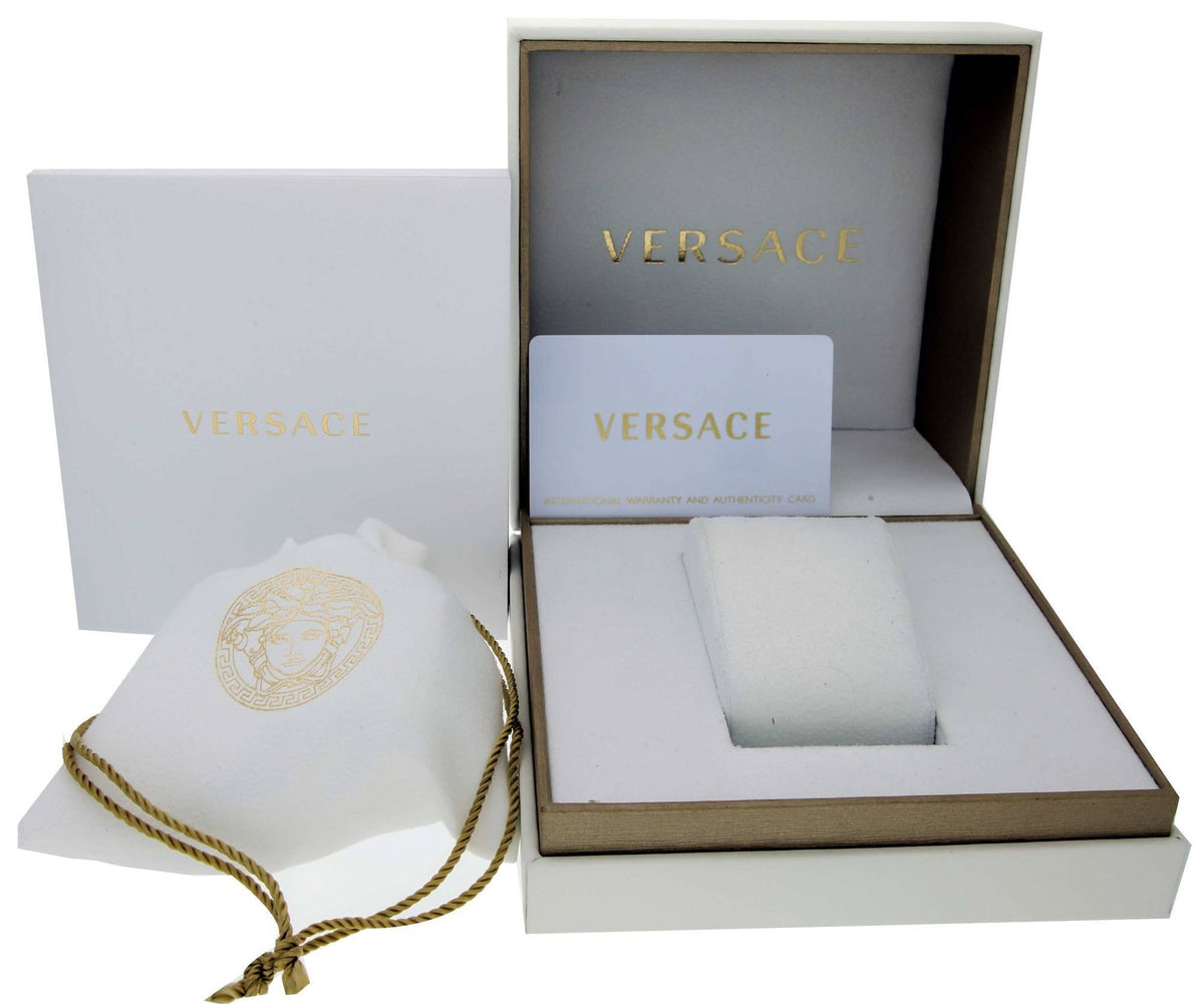 Versace Audrey V. Damenarmbanduhr Pink Leder Silber Stahl 38mm VELR00119