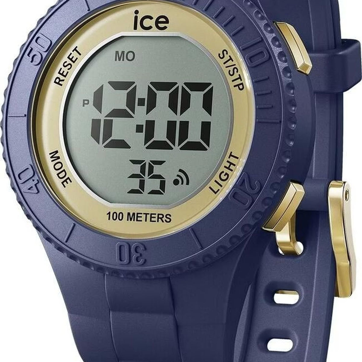 Ice-Watch Digitaluhr Damen ICE digit Dark blue gold Small dunkelblau gold 021618