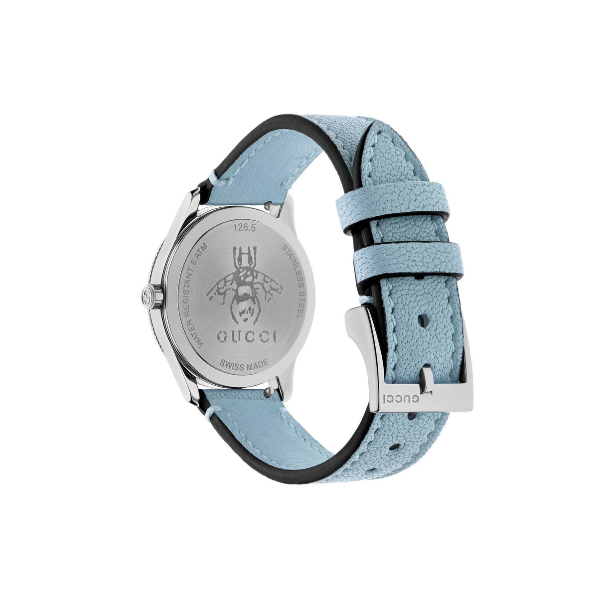 Gucci 717867 I18G0 8183 G-TIMELESS S/STEEL/CALF 8183 U SILVER/GREY/BLUE