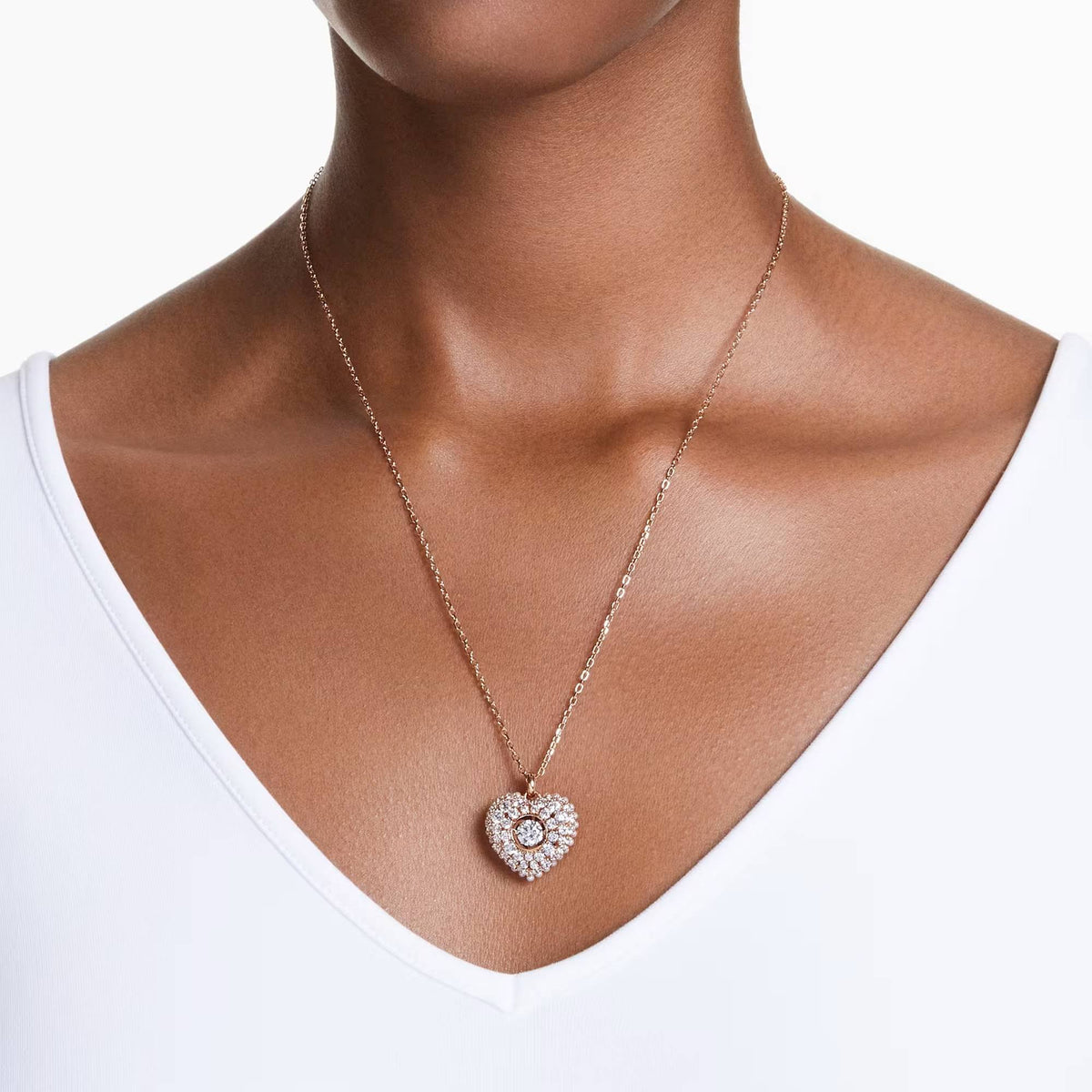 SWAROVSKI Halskette Damen IDYLLIA Heart Weiß/Roségold 5680402