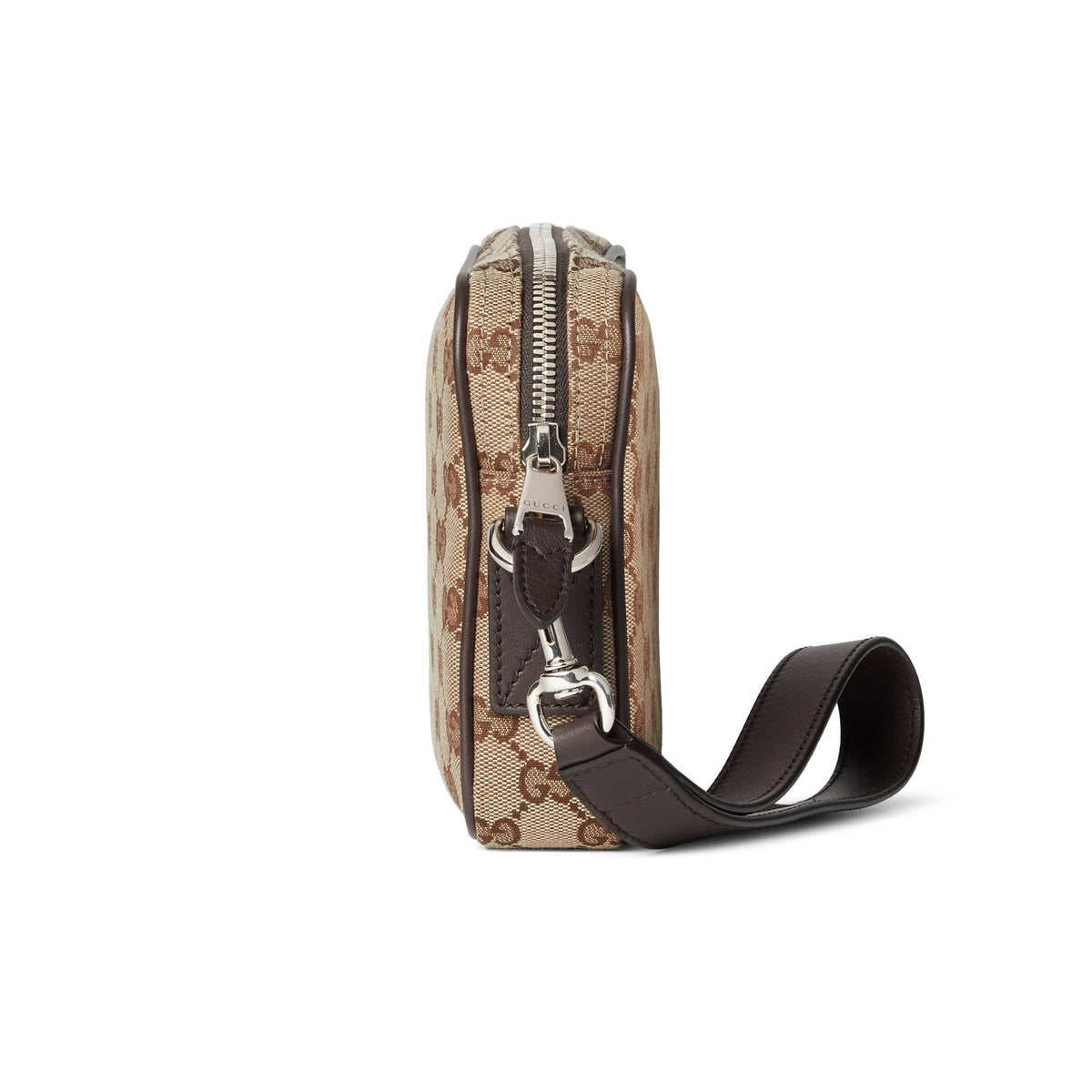 Gucci Umhängetasche Herren GG Canvas Kleine Crossbody Tasche Beige Braun 834802 FAEPS 9752