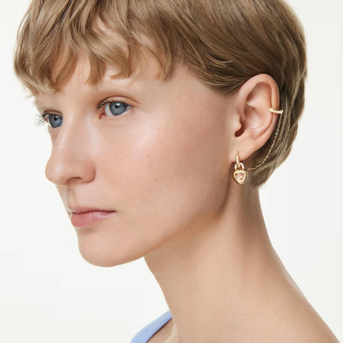 Swarovski Ohrringe Damen Idyllia Herz Schlüssel Rosa 5737294