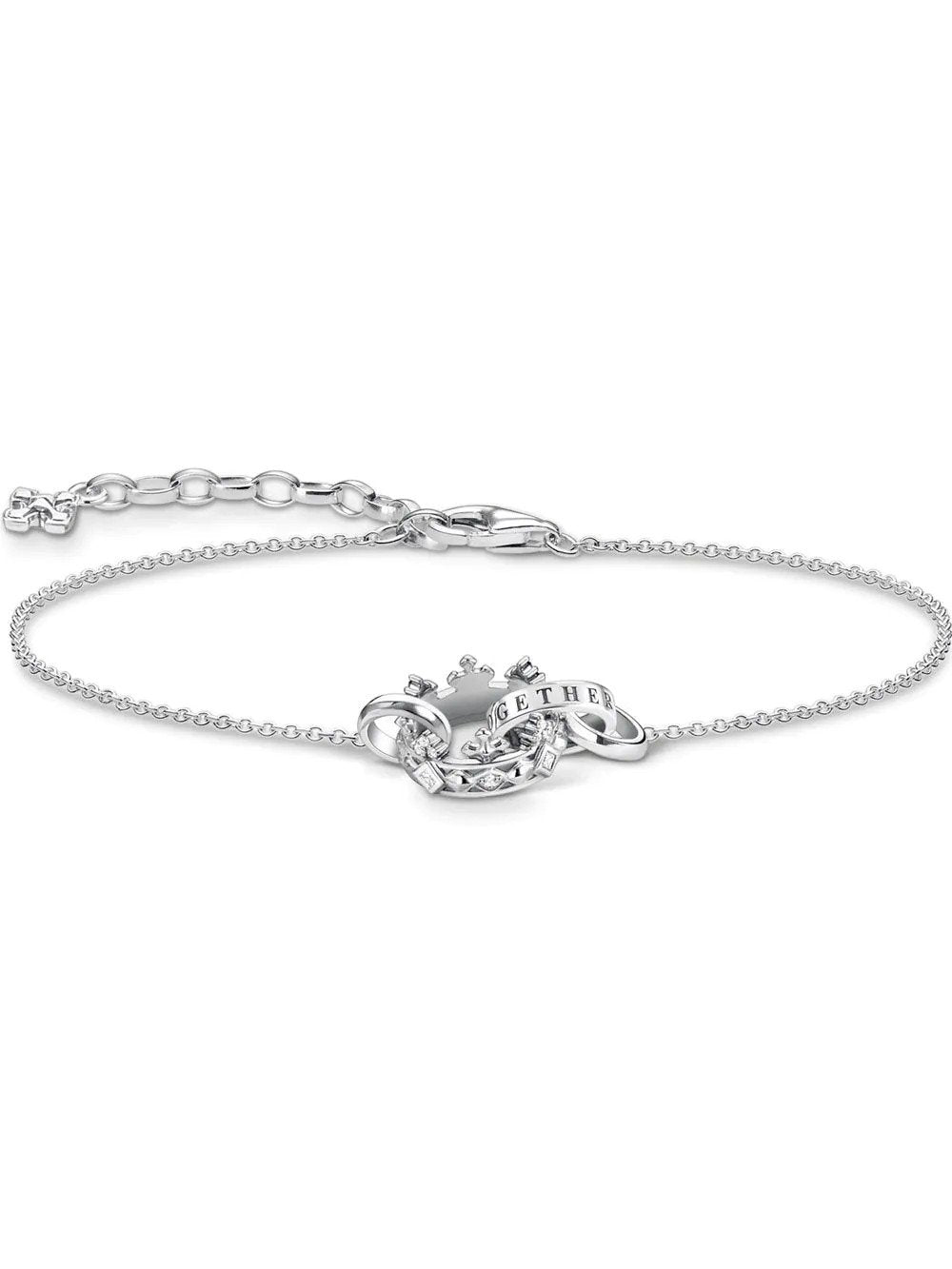 Thomas Sabo Damen Armband Sterling Silber Zirkonia Weiß A1982-643-14