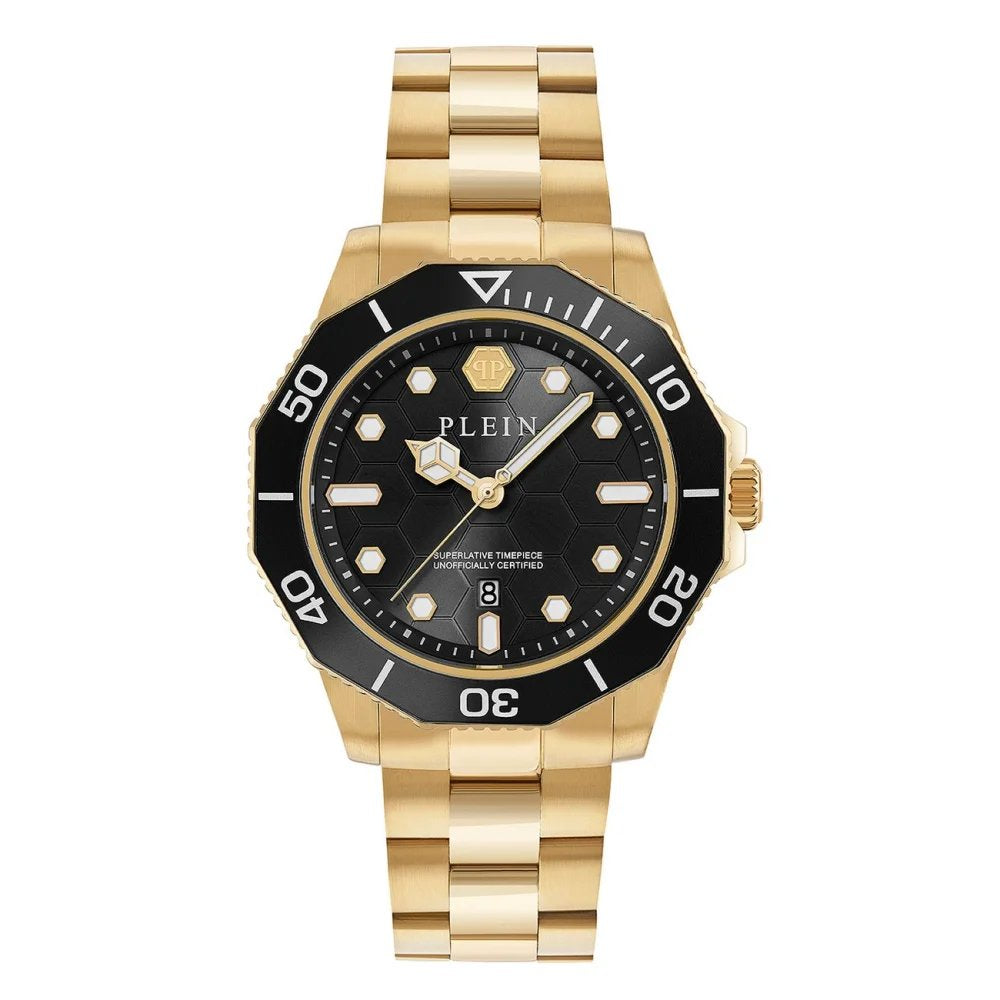Philipp Plein Herrenuhr Aquastorm Goldfarben, Schwarz PW2GA0626