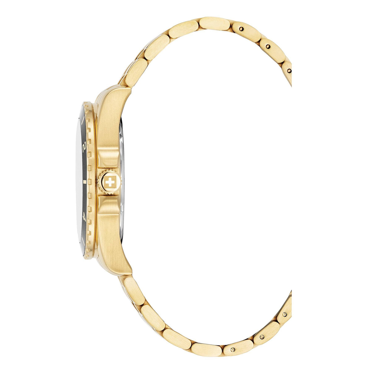 Swiss Alpine Military 7034.1118 Herrenarmbanduhr Sierra gold grün, Artikelnummer 7034.1118